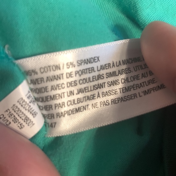 Bundle of 2 girls Cherokee adjustable spaghetti strap tanks cantaloupe & teal - Picture 9 of 10